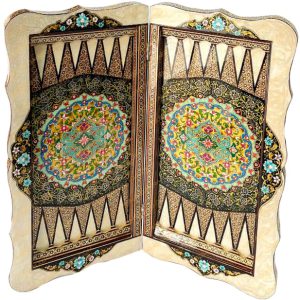 تخته نرد خاتم تذهیب ۶۰ سانتی سفارشی اعلا