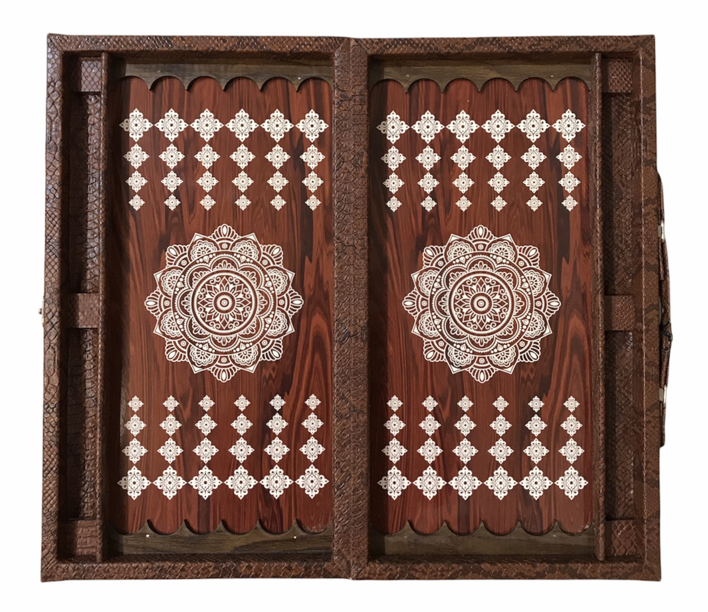 GRADE2632 تخته نرد چرم طرح فرش