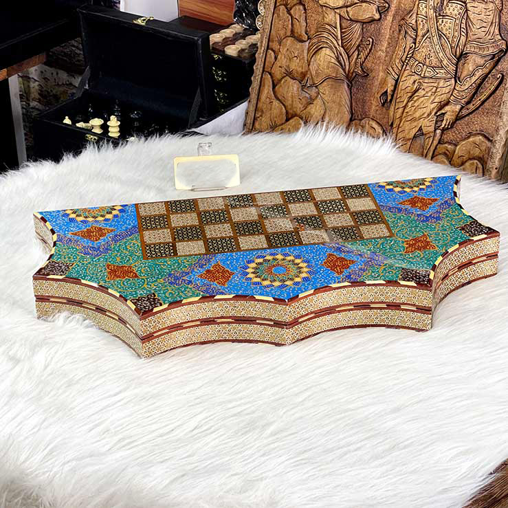 IMG_0811 تخته نرد خاتم اصفهان طرح خورشیدی