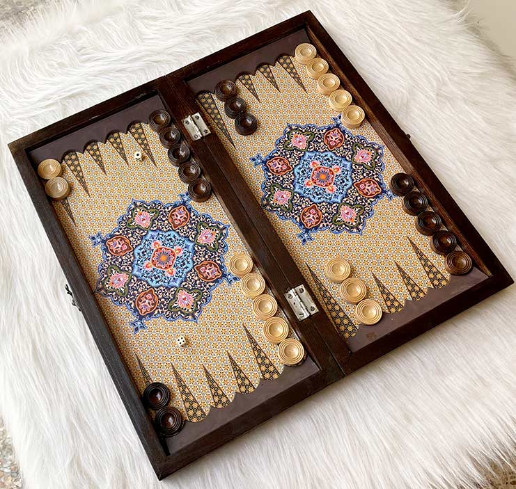 IMG_2542 تخته نرد چوب روسی طرح تذهیب