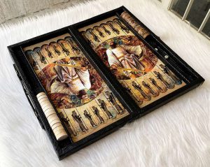 تخته نرد چرم طرح هخامنشی