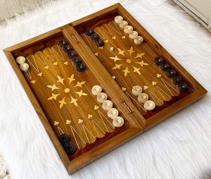 تخته نرد چوب گردو معرق ستاره