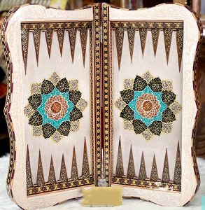 تخته نرد خاتم اصفهان دالبری نقاشی تذهیب