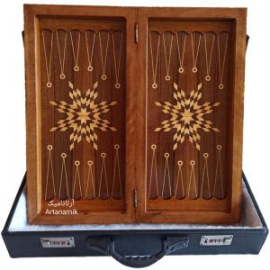 تخته نرد چوب گردو سنندج صدفی دور منبت کاری