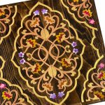 تخته نرد چوب روسی طرح طاووس
