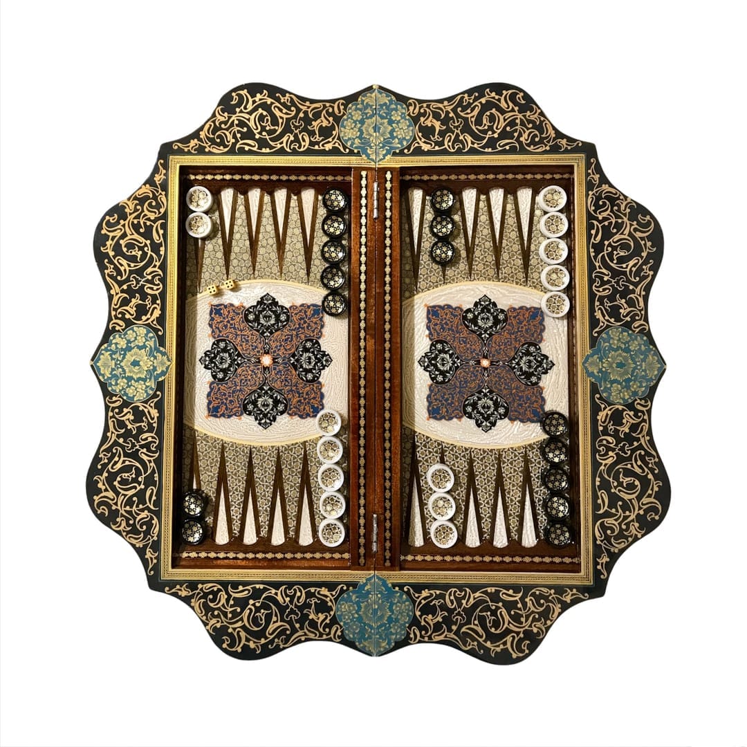 EEUME8707 تخته نرد خورشیدی نقاشی تذهیب اصولی