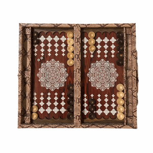 تخته نرد چرم طرح گل