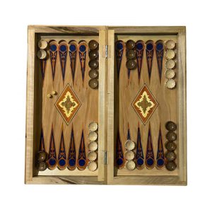 تخته نرد چوب گردو طرح رزین کد 2581