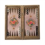تخته نرد خاتم طرح گل و مرغ