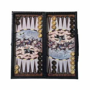 تخته نرد چرم طرح چوگان