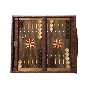 تخته نرد چرم معرق طرح سه بعدی