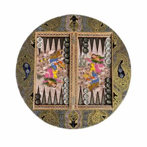 تخته نرد خاتم گرد تذهیب کد4066