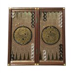 تخته نرد خاتم طرح پرداز طلایی