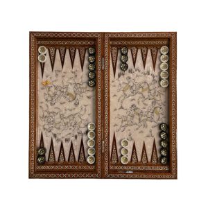 تخته نرد خاتم چوگان لبه گرد کد 4766