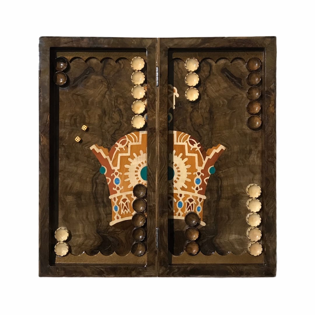 XFPZE8997 تخته نرد طرح تاج سلطنتی