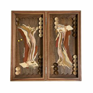 تخته نرد چوب رز پاتک طرح عالم