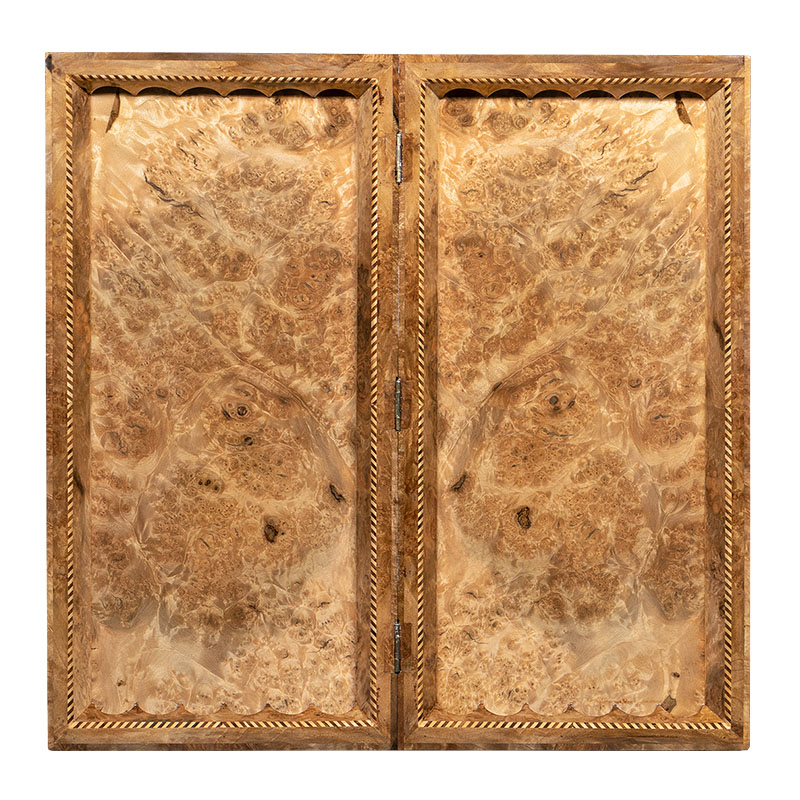 1-8 تخته نرد دو رو ریشه گردو سنندج طرح مریخ