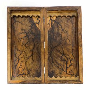 تخته نرد دو رو ریشه گردو سنندج طرح گوشواره