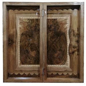 تخته نرد دو رو ریشه گردو سنندج طرح فانوس