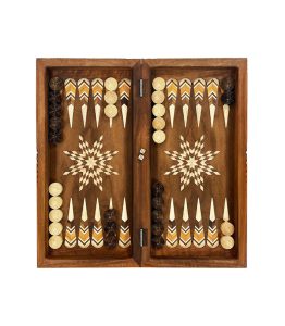 تخته نرد چوب گردو سنندج معرق کاری شمسه