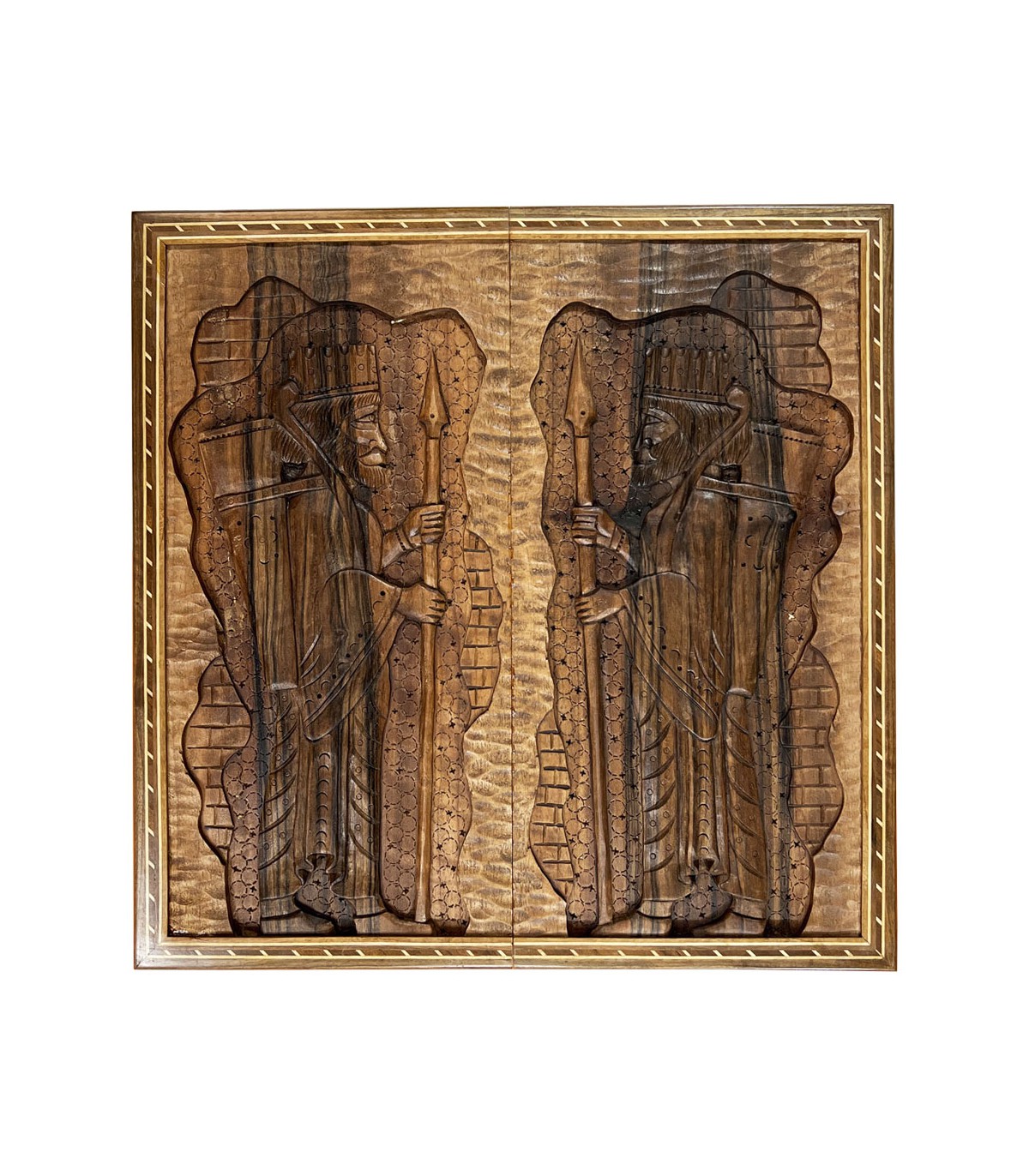 تخته-نرد-چوب-گردو-منبت-کاری-طرح-هخامنش تخته نرد منبت کاری گردو سنندج