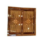 تخته نرد و شطرنج طرح کتابی چوب گردو کد T104