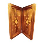 تخته نرد و شطرنج منبت کاری طرح شیر بالدار کد T106