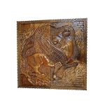 تخته نرد منبت کاری طرح مهر کوروش کد T107