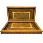 تخته نرد منبت کاری طرح مهر کوروش کد T107