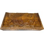 تخته نرد منبت کاری طرح مهر کوروش کد T107