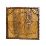 تخته نرد منبت کاری طرح فروهر کد T108