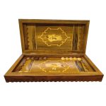 تخته نرد منبت کاری طرح فروهر کد T108