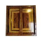 تخته نرد منبت کاری طرح سیمرغ کد T109