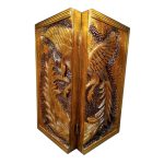 تخته نرد منبت کاری طرح سیمرغ کد T109