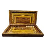 تخته نرد منبت کاری طرح سیمرغ کد T109