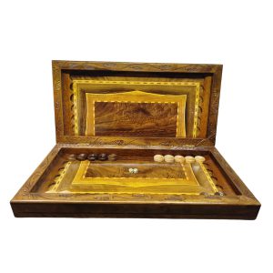 تخته نرد منبت کاری طرح سیمرغ کد T109