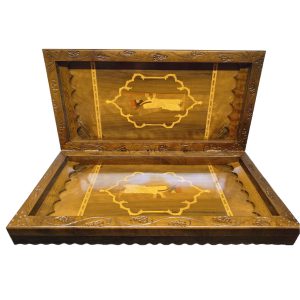 تخته نرد منبت کاری طرح گاو بالدار کد T110