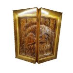 تخته نرد منبت کاری-رزین طرح رخ عقاب کد T115