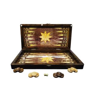 تخته نرد چوب روس طرح هشت پر کد T132