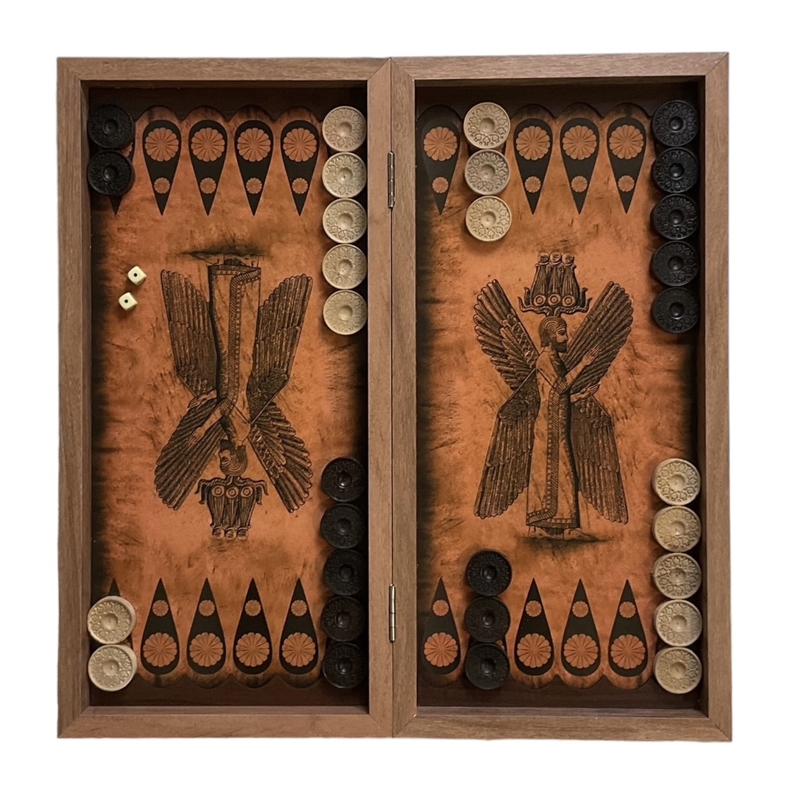 T144-1 تخته نرد و شطرنج چاپی طرح کوروش T144