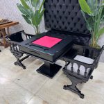 میز تخته نرد و شطرنج ۶ بازی مشکی