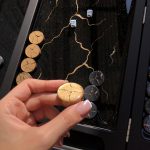 تخته نرد رزین طرح مرمر کد a150004