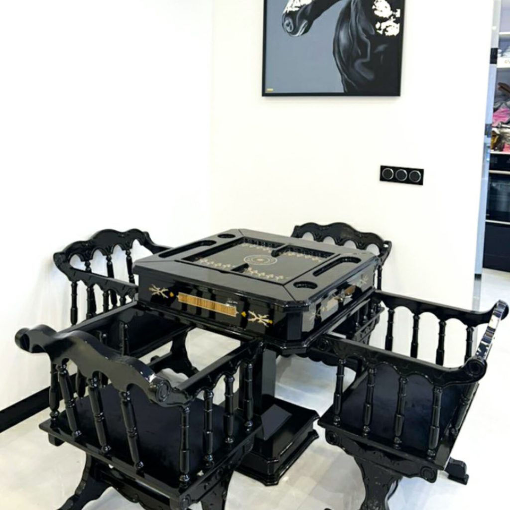 میز تخته نرد و شطرنج ۶ بازی مشکی