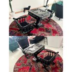 میز تخته نرد و شطرنج ۶ بازی مشکی