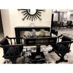 میز تخته نرد و شطرنج ۶ بازی مشکی