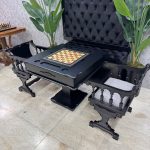 میز تخته نرد و شطرنج ۶ بازی مشکی