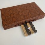 تخته نرد چاپی روکش چرم جا مهره دار کد A11007