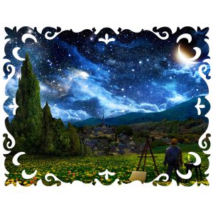 مینی پازل 166عددی برند گلکسی طرح نقاش