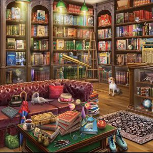 پازل 1000 تکه ریکوردی طرح کتابخانه