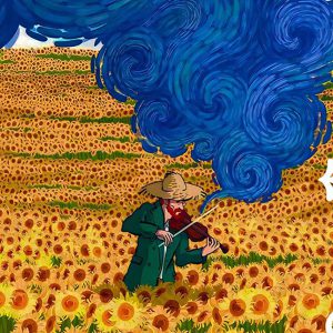 مینی پازل 166عددی برند گلکسی طرح گل آفتاب گردون